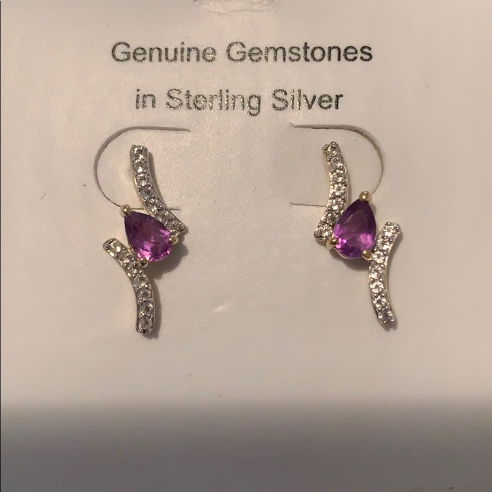 🎉Gold over Sterling Silver Amehyst Pendant Set🎉